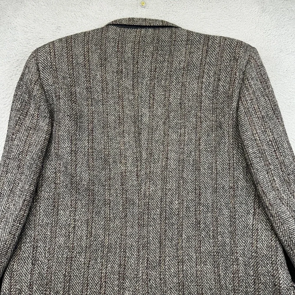Vintage Clipper Craft Harris Tweed Sport Coat Mens 42L Herringbone‎ Scotland